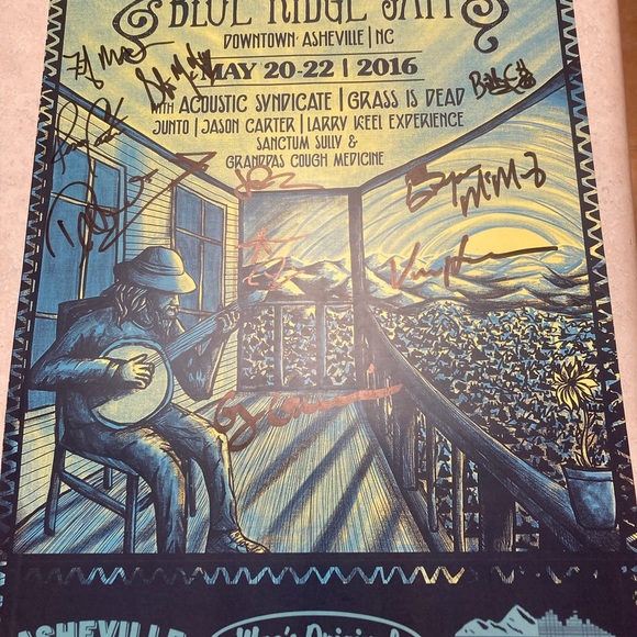 Signed Leftover Salmon Poster - Picture 3 of 8
